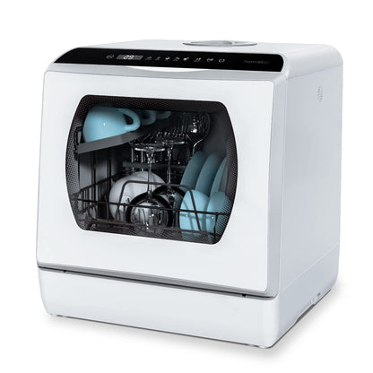 Hermitlux Countertop Dishwasher with 5 Washing Programs & 5L Built-In Water Tank
