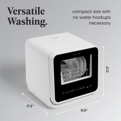 Farberware Portable Countertop Dishwasher with 5L Water Tank for Apartments & RVs
