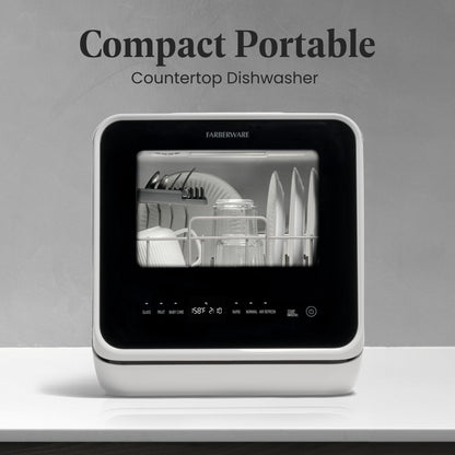 Farberware Portable Countertop Dishwasher with 5L Water Tank for Apartments & RVs
