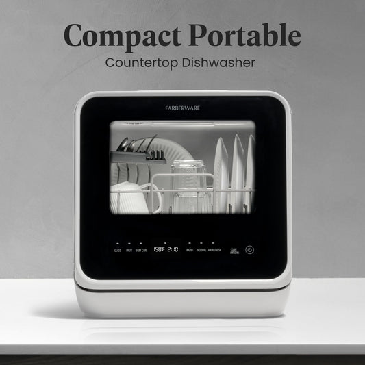 Farberware Portable Countertop Dishwasher with 5L Water Tank for Apartments & RVs