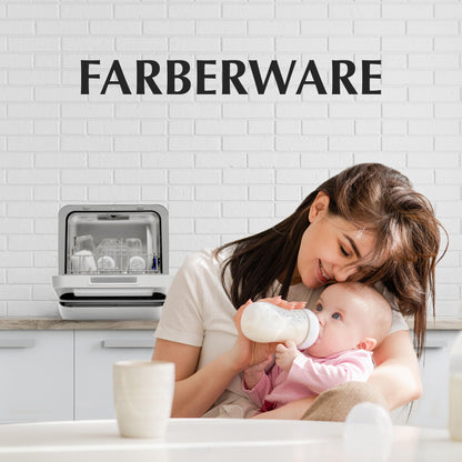 Farberware Portable Countertop Dishwasher with 5L Water Tank for Apartments & RVs